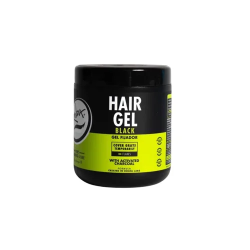Vista 12 de Gel para el cabello negro Rolda para hombres - Gel de peinado de sujeción media con carbón activado para aspecto húmedo - Cubre las canas y realza