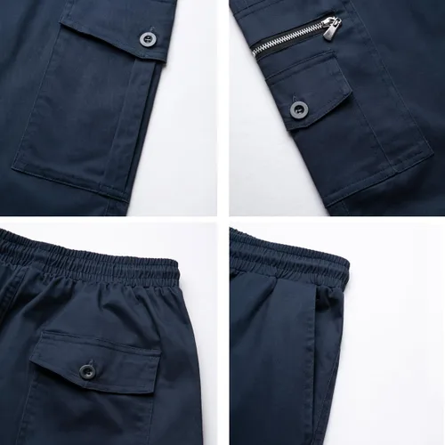 Vista 5 de WZIKAI Pantalones cargo para hombre, ajuste relajado, con cordón, pantalones deportivos para hombre, pantalones largos casuales de entrenamiento