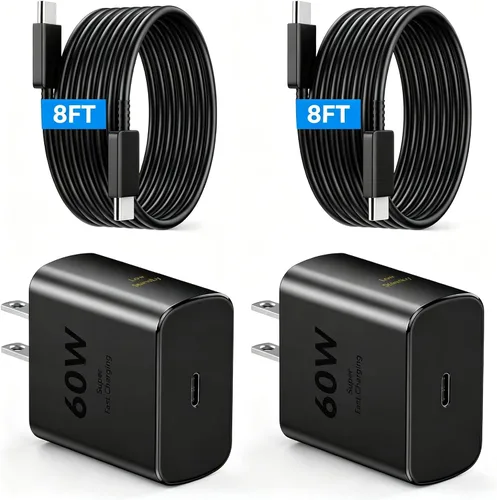 Vista 14 de 60W Super Fast Charger USB C, Type C Android Phone Charger Fast Charging Negro