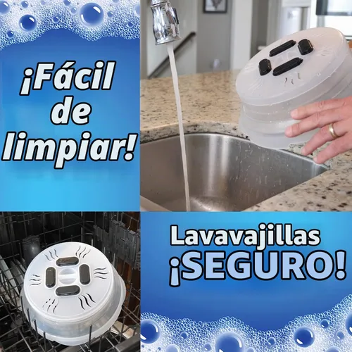 Vista 8 de HOVER COVER Cubierta magnética para salpicaduras de microondas, plegable