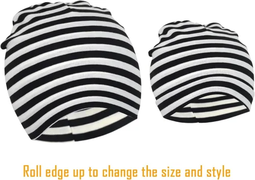 Vista 2 de DRESHOW BQUBO - Gorro unisex para bebé, paquete de 8 unidades, gorro de punto suave y lindo para bebé