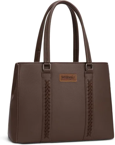 Vista 15 de Bolso de Mano de Doble Compartimento Wrangler para Mujer con Costura a Mano Negro