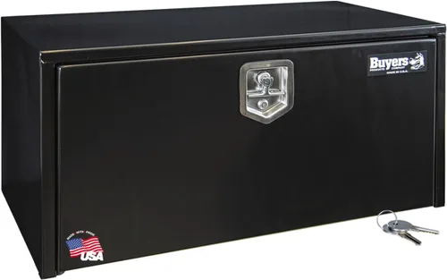 Vista 11 de Buyers Products 1703349 - Caja de acero negro para debajo de la carrocería con pestillo de mango en T, 14 x 12 x 18 pulgadas, caja de herramientas