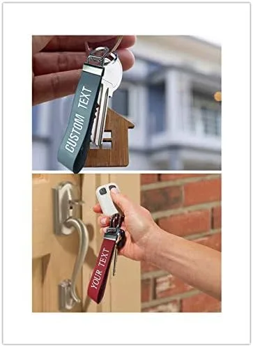 Vista 5 de MVCEN Llavero bordado personalizado, 1 unidad, llaveros de coche para hombres de doble cara, bonitos llaveros para mujer