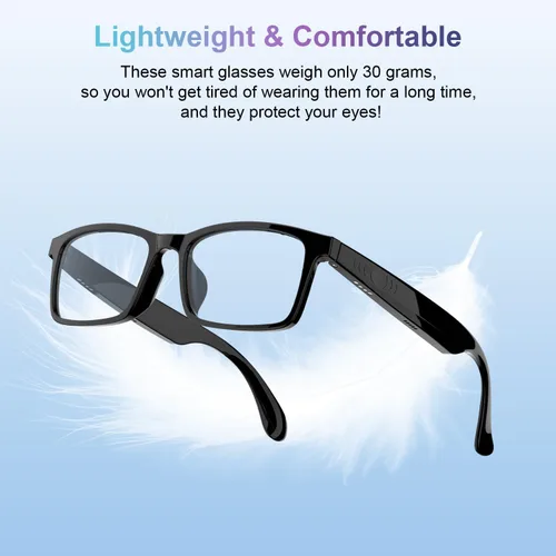 Vista 3 de Lentes inteligentes para mujeres y hombres, gafas de luz azul Bluetooth con lentes de sol polarizadas UV400 adicionales, compatibles