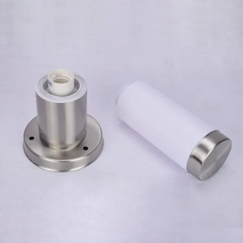 Vista 2 de Paquete de 2 lámparas de poste de acero inoxidable para exteriores, IP44, impermeable, a prueba de óxido, E27, luces de pilar de patio, iluminación