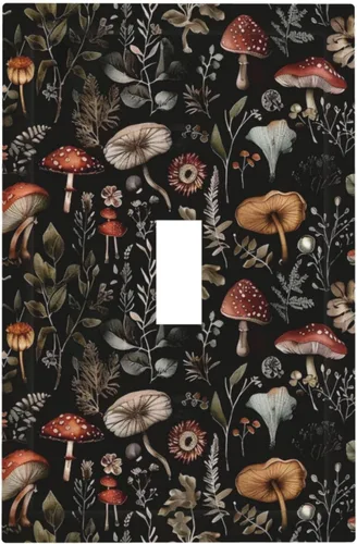 Vista 13 de Cubiertas de Enchufe Dúplex de 1 Gang con Hojas Florales de Eucalipto Azul en Acuarela, Placa Frontal Decorativa para Interruptor de Luz, Placa