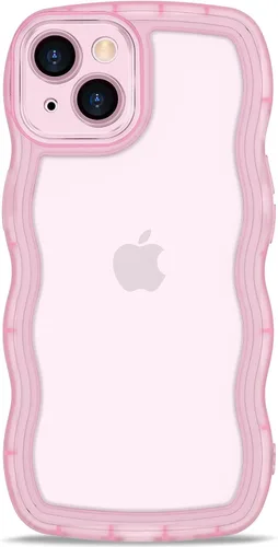 Vista 113 de Anuck Funda para iPhone 13 Pro con borde ondulado, diseño trasero transparente, agarre antideslizante, forma de marco rizado ondulado, a prueba
