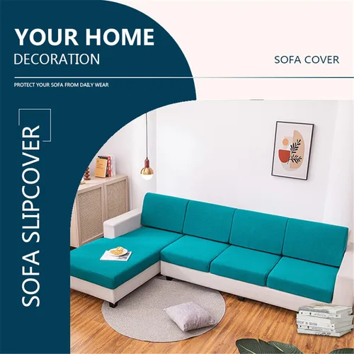 Vista 5 de Fundas de cojín para asiento de sofá, fundas de cojín impermeables para sofá, fundas de cojín elásticas para cojines individuales para respaldo