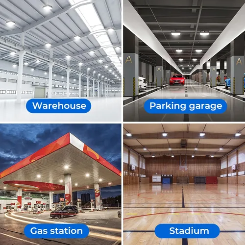 Vista 8 de CINOTON 80W luces de dosel LED 11200LM, luces LED comerciales para tienda 120Vac, luz LED de alta bahía al aire libre IP65 impermeable para techo