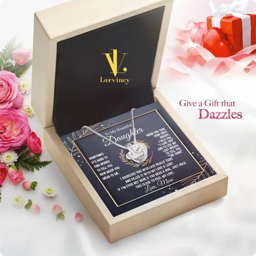 Vista 2 de Collar de madre a hija con mensaje sincero y caja elegante, collar de madre a hija, regalos de madre a hija de mamá, regalos de cumpleaños