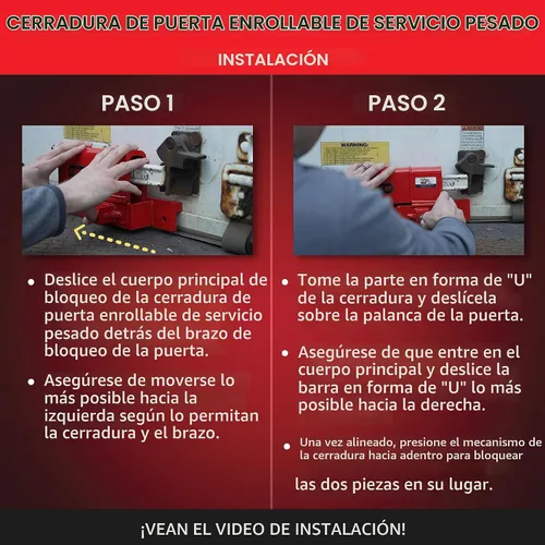 Vista 5 de Equipment Lock Co. Cerradura de puerta enrollable resistente con llave similar, modelo # HDRDL-KA
