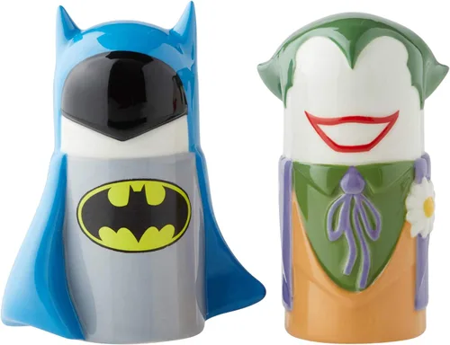 Vista 3 de Enesco 6003730 DC Comics Ceramics Superman vs. Lex Luthor - Salero estilizado y pimentero, 3.89 pulgadas, multicolor