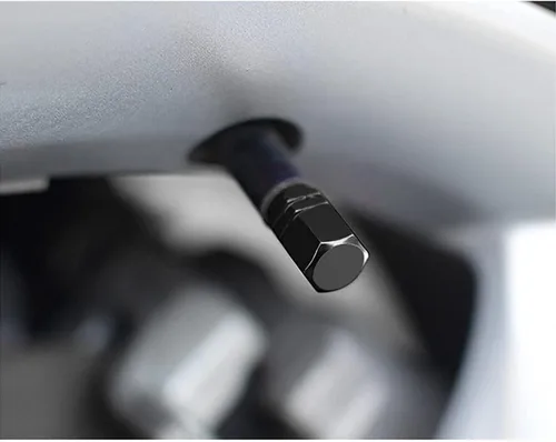 Vista 6 de 4 tapas de válvula de vástago de neumático, tapas de válvula de rueda de coche, a prueba de polvo, protección de aire a prueba de fugas, compatible