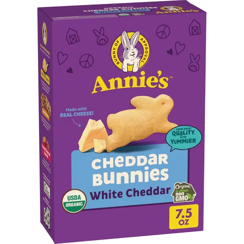 Vista 6 de Annie's Organic Cheddar Bunnies - Conejitos horneados de queso cheddar, Graham Snacks