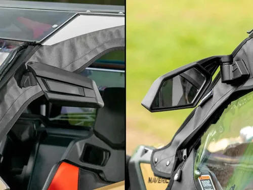 Vista 2 de SuperATV Primal Soft Cab - Puertas superiores para Can-Am Maverick X3 MAX 2017+ Resistente al agua, desgarros, rayos UV Ventanas de vinilo