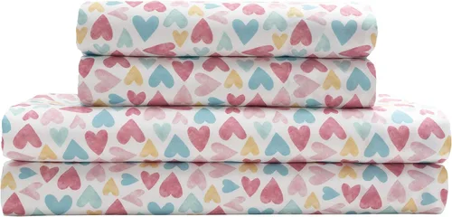 Vista 9 de MALLARY BY MATTHEW Hoja de impresión 100% microfibra súper suave para niños, estampado de mariposas de acuarela, tamaño individual