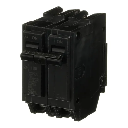 Vista 2 de ABB Q-Line THQL21100P Q Line 100A Disyuntor de doble polo • 120/240 V, 100 Amp • Disyuntor de centro de carga de dos polos THQL • Disyuntor ABB