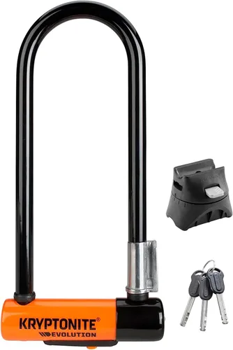 Vista 8 de Kryptonite Evolution Lite Mini-6 Candado para Bicicleta en U, Candado Antirrobo Ligero para Bicicleta en U, grillete de acero de 11 mm con llaves