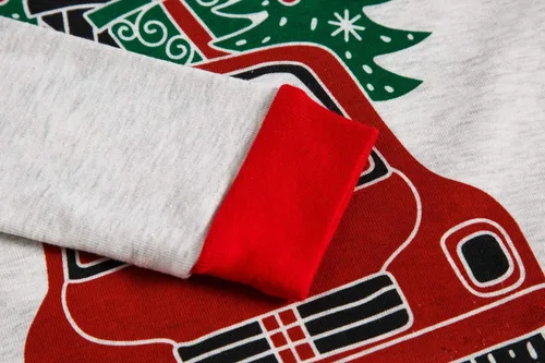 Vista 5 de Pijamas de Navidad para niños pequeños y niñas, 100% algodón, dinosaurio, estrellado, ropa de dormir de manga larga, 2 piezas, ropa para niños