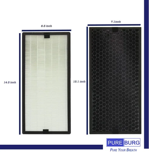 Vista 3 de PUREBURG Kit de filtro HEPA de repuesto compatible con purificadores de aire Rowenta INTENSE PURE PU40XX Series PU4010 PU4015 PU4020 PU4025 Parte #