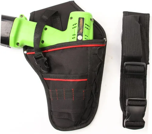 Vista 7 de Bolsa de cinturón de taladro eléctrico para hombre, bolsas de herramientas de carpintero, bolsa de herramientas de carpintero, bolsa de transporte
