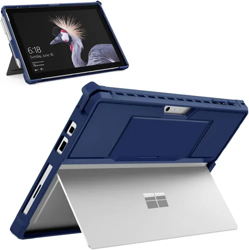 Vista 9 de MoKo Microsoft Surface Pro 7 / Pro 6 / Pro 5 / Pro 2017 / Pro 4 / Pro LTE - Funda protectora resistente todo en uno con soporte para bolígrafo