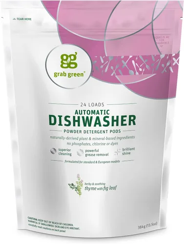 Vista 15 de Líquido lavavajillas automático Grab Green, 71100, Libre de fragancia, Verde, 1, 1 Fragrance free; Plant & mineral based; Enzyme-powered; Velcro