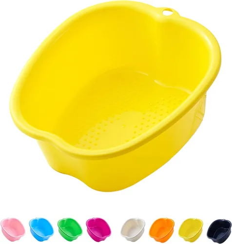 Vista 7 de AXLOFO® Cuenca de baño para remojar pies, bañera grande de plástico para remojar pies, cubo de baño para masajes de pies, ideal para quitar la piel