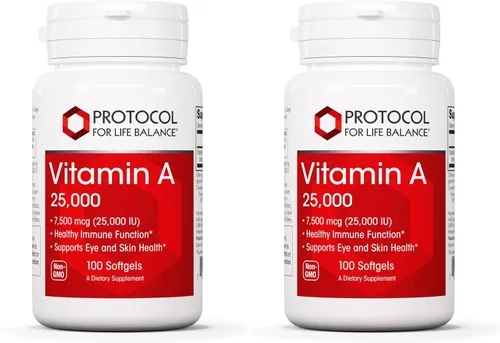 Vista 10 de PROTOCOL FOR LIFE BALANCE Vitamina A 25,000 UI - Salud ocular, retina e inmune - 100 cápsulas blandas