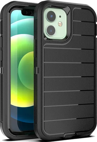 Vista 7 de YmhxcY Funda para iPhone 12/iPhone 12 Pro [2 Protectores de Pantalla de Vidrio Templado] Cubierta Duradera de 3 Capas A Prueba de Caídas/Funda