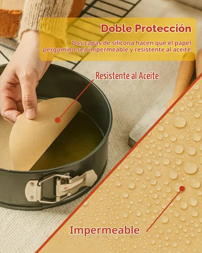 Vista 4 de Katbite 200 piezas de papel pergamino redondo de 4 pulgadas, sin blanquear y antiadherente, círculos de pergamino precortados para moldes