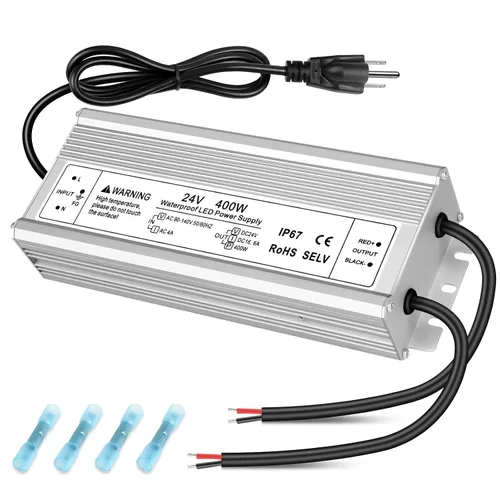 Vista 19 de Fuente de alimentación LED de 24 V, controlador LED de 3.3A 80 W impermeable IP67, convertidor de fuente de alimentación de 90-265 V CA a 24 V CC