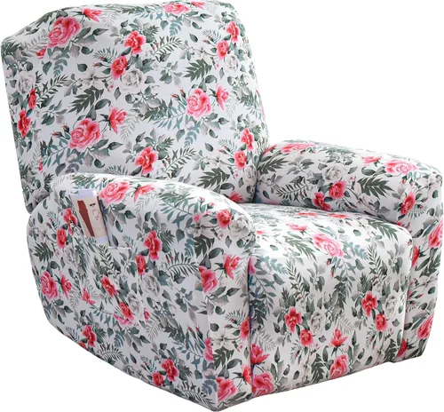 Vista 24 de Fundas elásticas para sillas reclinables, 4 piezas, estampado Lazyboy, funda de elastano suave para silla reclinable, protector de muebles
