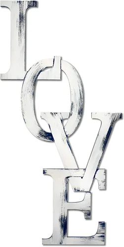 Vista 9 de Letter2Word Decoración de pared - Chained Love - Arte de pared con palabras originales, bronce y bronce