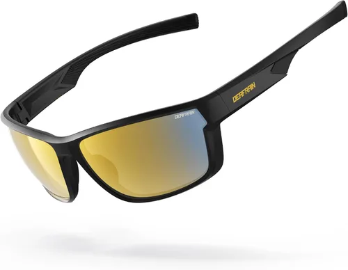 Vista 13 de DEAFRAIN Lentes de sol deportivos polarizados para hombres y mujeres, ideales para correr, pescar, conducir, marco irrompible con protección UV