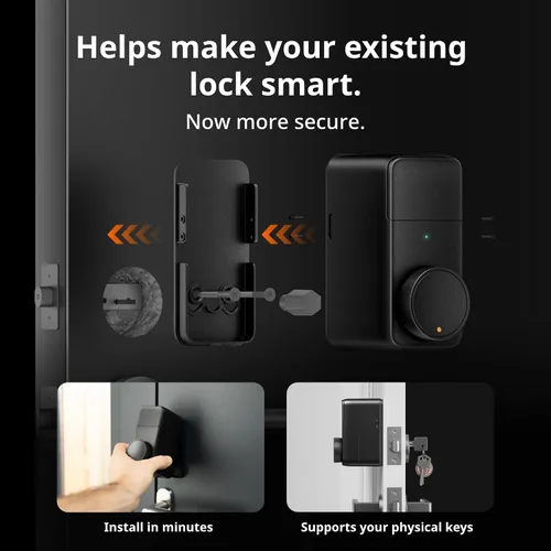 Vista 2 de SwitchBot WiFi Cerradura Inteligente Pro, Cerradura de Puerta de Entrada sin Llave, Cerradura de Puerta Inteligente para Puerta Delantera, Cerrojo