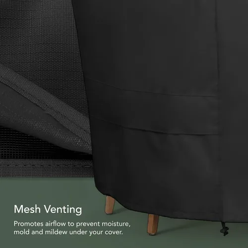Vista 5 de Covermates Funda para sofá de patio al aire libre, poliéster resistente, resistente a la intemperie, dobladillo con cordón, fundas para asientos