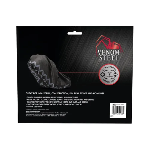 Vista 2 de Venom Steel Fundas para botas y zapatos, resistentes, fáciles de poner, se ajustan sobre botas, agarre mejorado, paquete económico, 12 pares por caja