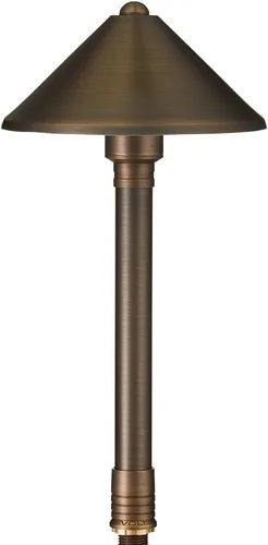 Vista 9 de VOLT Paquete de 15 luces de camino de latón macizo de 12 V (pantalla de 7 pulgadas, 25 pulgadas de alto) para iluminación de paisaje de bajo voltaje