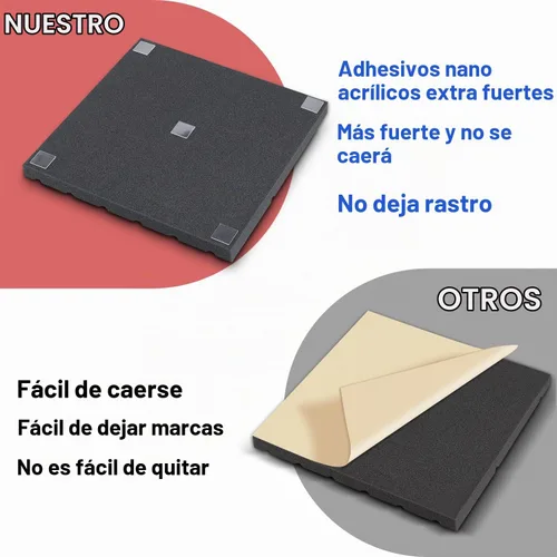 Vista 4 de Paneles de espuma a prueba de sonido Topnaca, paneles de pared insonorizados en forma de ladrillo, paquete de 12 paneles de 30.5 cm x 30.5 cm x 2.5