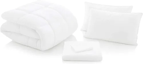 Vista 5 de MALOUF Juego completo de ropa de cama reversible para cama individual-Pacífico/Ceniza