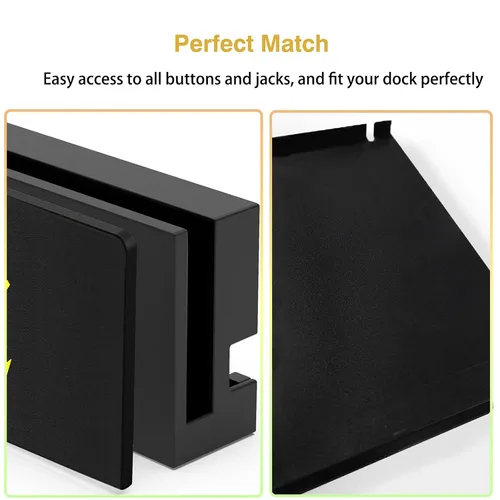 Vista 4 de TIKOdirect Custom Faceplate Cover Compatible with Nintendo Switch Charging Dock Hard PC Slim Shell Anti-Scratch No Screwdriver Installation for