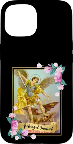 Vista 6 de Funda protectora para iPhone 17, diseño de ángel de la iglesia católica de San Miguel Arcángel