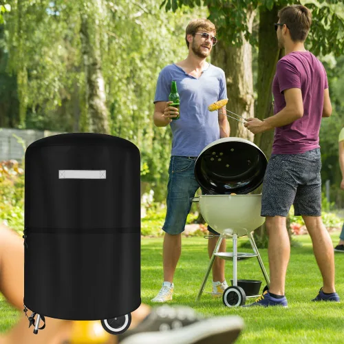 Vista 8 de Cubierta redonda para parrilla Weber de 22 pulgadas al aire libre impermeable para parrillas de carbón Kettle - Cubiertas para parrilla de carbón