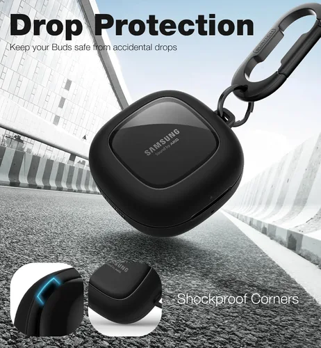 Vista 3 de SURITCH Funda protectora para Samsung Galaxy Buds FE (2023)/Buds 2 Pro (2022)/Buds 2 (2021)/Buds Pro (2021) Buds Live (2020), funda para auriculares