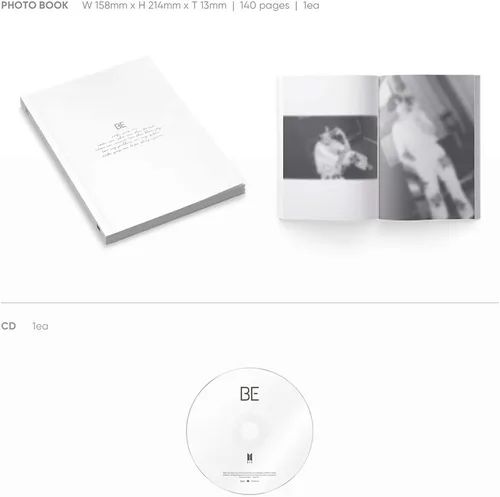 Vista 3 de Big Hit Entertainment BTS Bangtan Boys - BE (edición esencial) álbum+póster plegado+juego de tarjetas fotográficas adicionales
