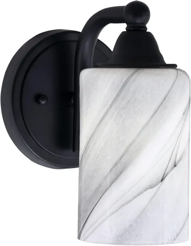 Vista 61 de Toltec Lighting Paramount - Aplique de pared de 1 luz, lámpara de pared para interiores, regulable, compatible con LED de base media, acabado