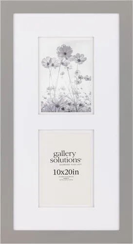 Vista 10 de Gallery Solutions - Marco de fotos negro plano de 8 x 10 pulgadas - Soporte de mesa o pared - Para fotos de 5 x 7 pulgadas con doble paspartú blanco