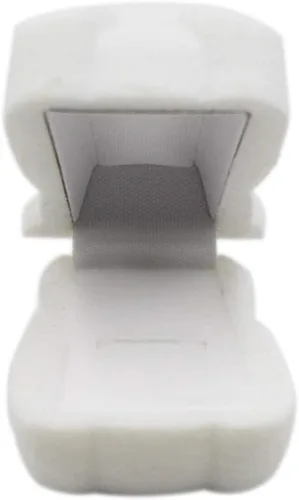 Vista 3 de Bonita caja de anillo de oso pequeño, caja de joyería de terciopelo para aretes, caja de almacenamiento de exhibición, caja de regalo